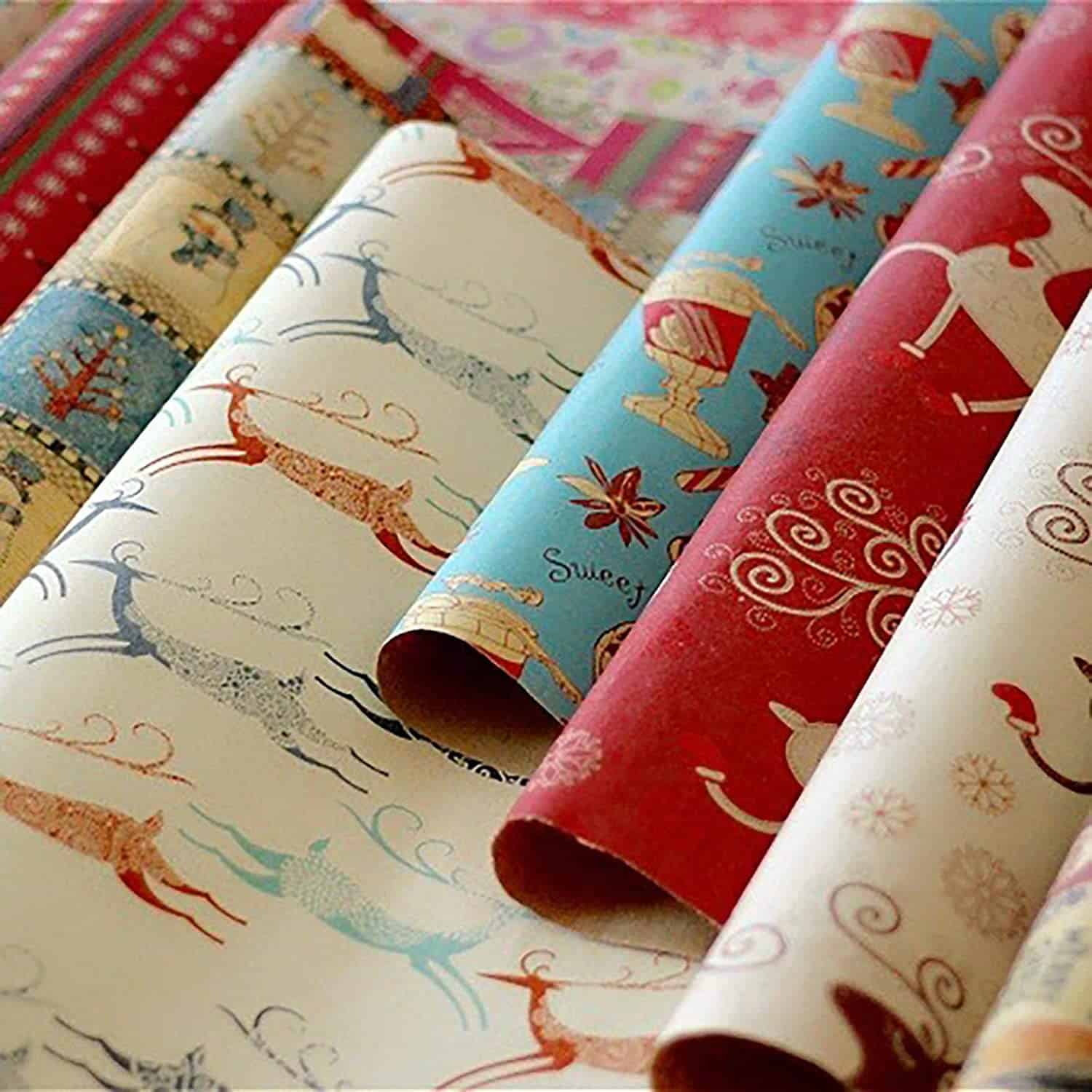 3 Pack Christmas Print Kraft Wrapping Paper
