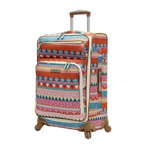 Expandable Patterned Suitcase