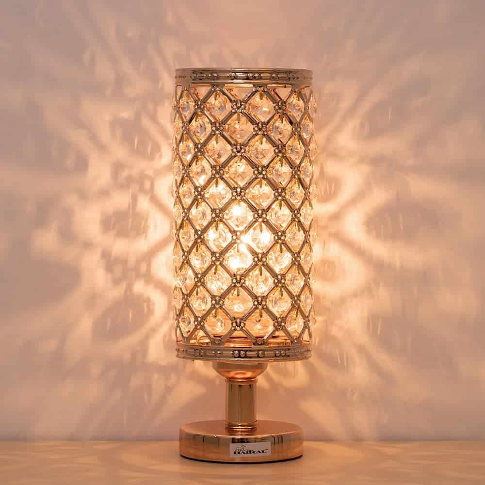 Haitral Gold Crystal Vintage Table Lamp