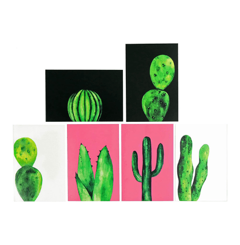 No-Fold Flat Cactus Cards And Envelopes