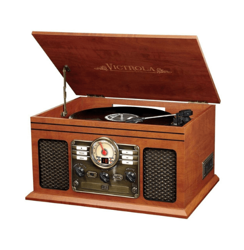 Victrola Nostalgic Classic Wood 6-IN-1 Bluetooth Turntable Entertainment Center