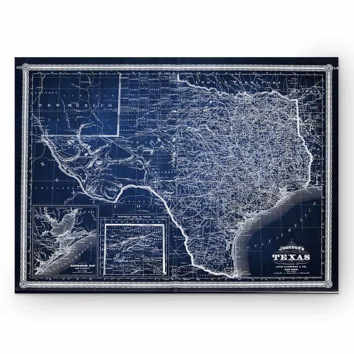 Vintage Map Of Texas