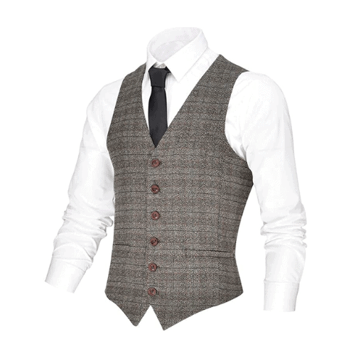 Men's V-Neck Suit Vest