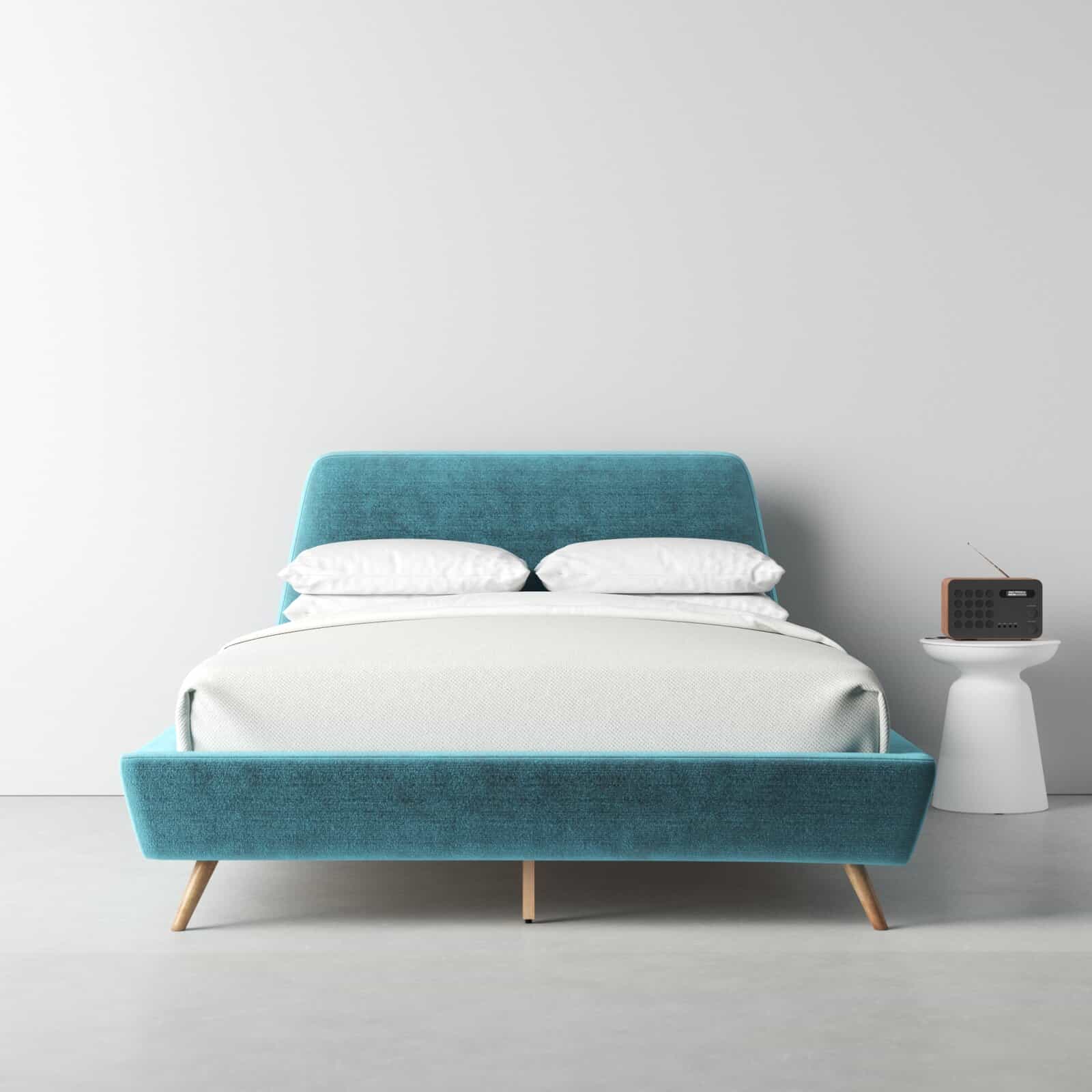 Fizz Solid Wood and Upholstered Bed