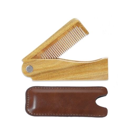 Sandalwood Folding Brush Comb