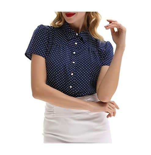 Women's Polka Dots Shirt Tops